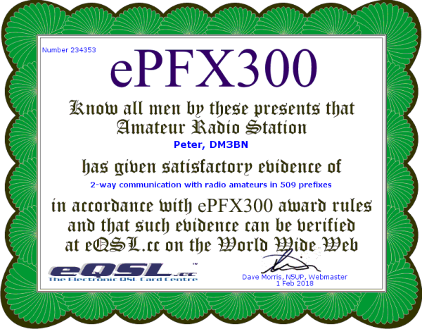 ePFX300 - 500 Prefixes